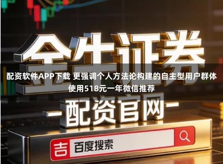 配资软件APP下载 更强调个人方法论构建的自主型用户群体使用518元一年微信推荐